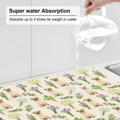 Labrador Retriever Large Dish Drying Mat