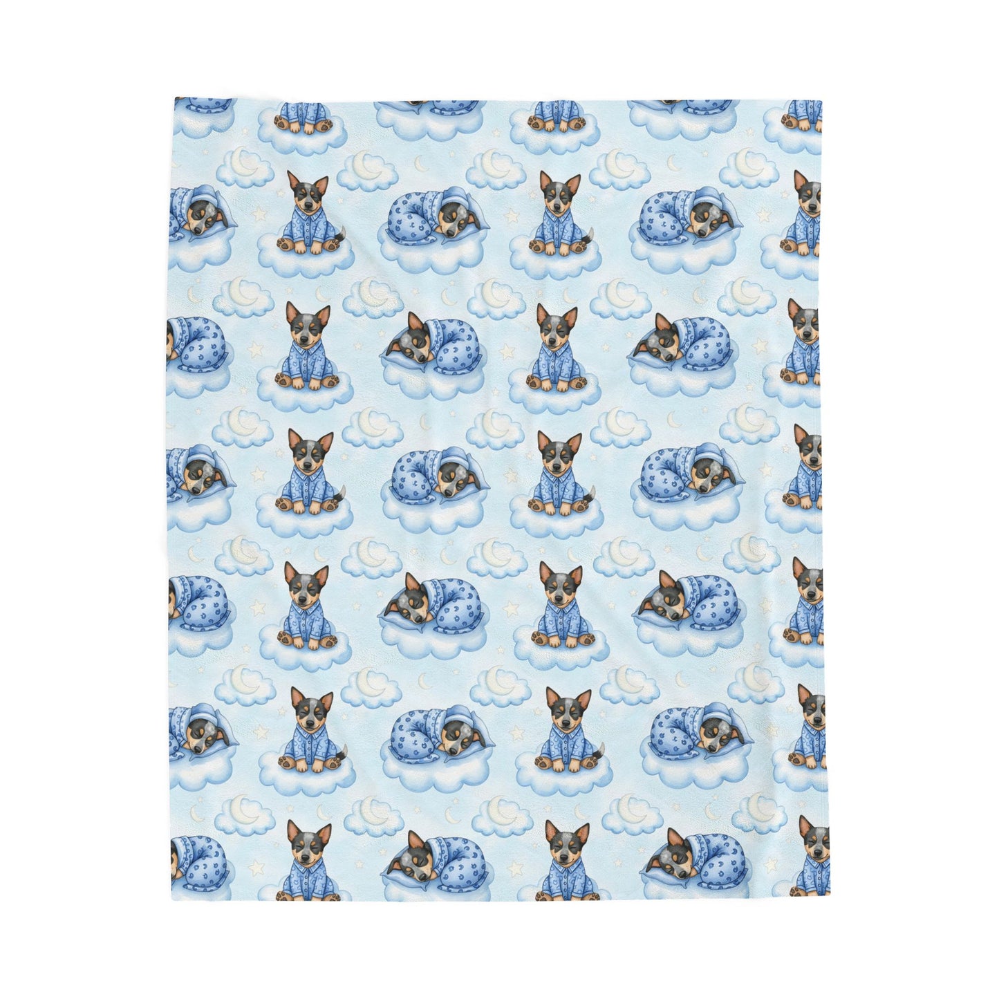 Australian Cattle Dog Blue Baby Blanket, Heeler Baby Shower Baby Boy Newborn Gift Hospital Announcement Blanket Coming Home