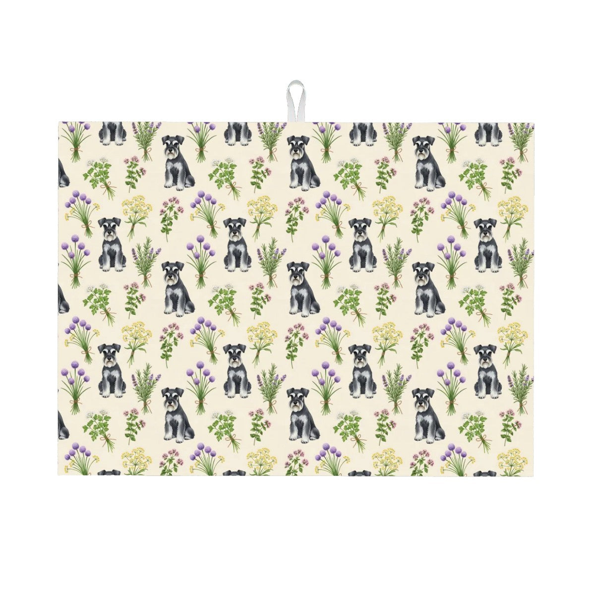 Schnauzer Large Dish Drying Mat