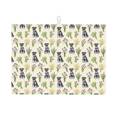 Schnauzer Large Dish Drying Mat
