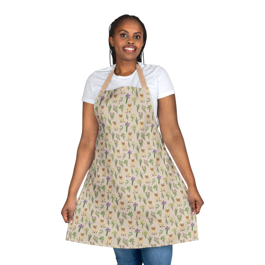 Golden Retriever Dog & Herbs Kitchen Apron
