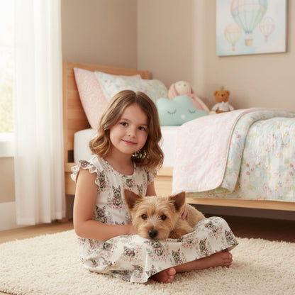 Cairn Terrier Girl's Flutter Sleeve Nightgown