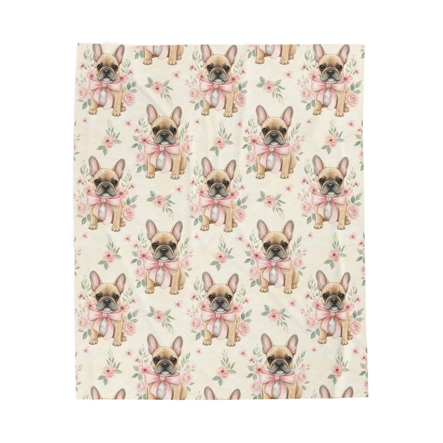 French Bulldog Pink Baby Blanket, Frenchie Dog Baby Shower Baby Girl Newborn Gift Hospital Announcement Blanket Coming Home