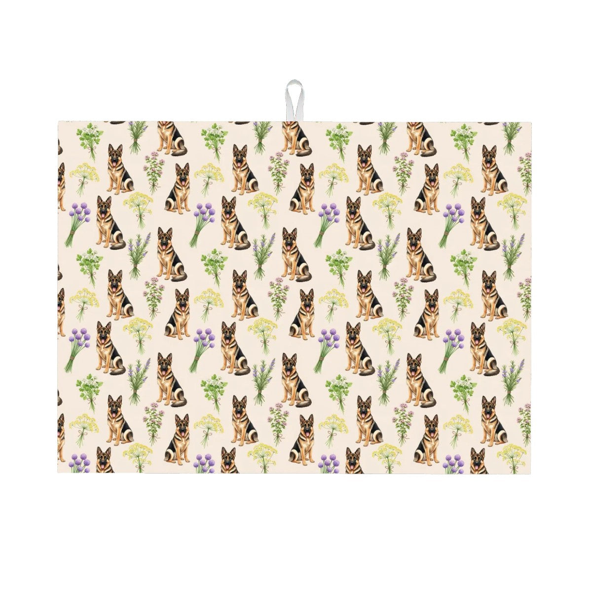 German Shepherd Large Dish Drying Mat