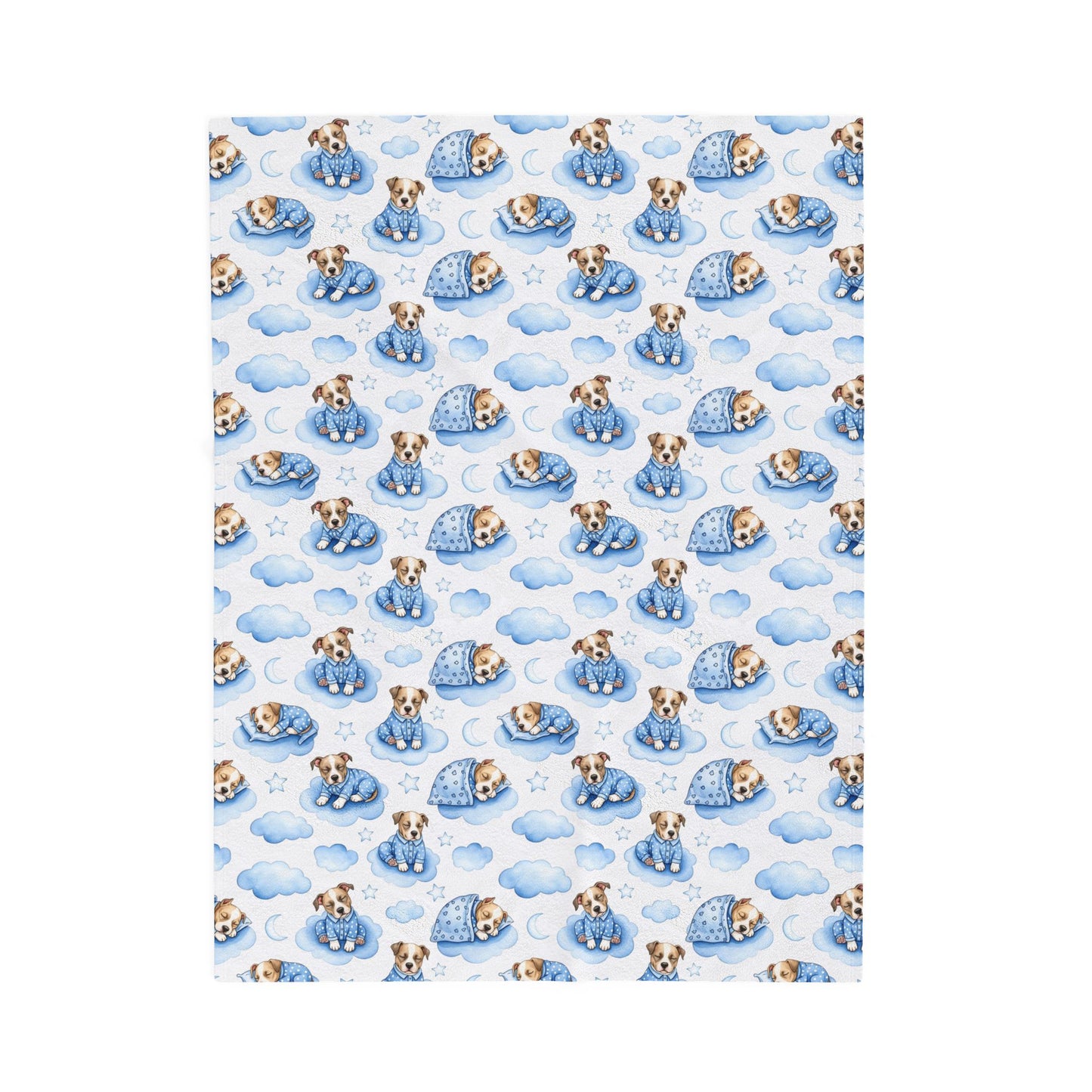 Pitbull Blue Baby Blanket, Pitbull Dog Baby Shower Baby Boy Newborn Gift Hospital Announcement Blanket Coming Home