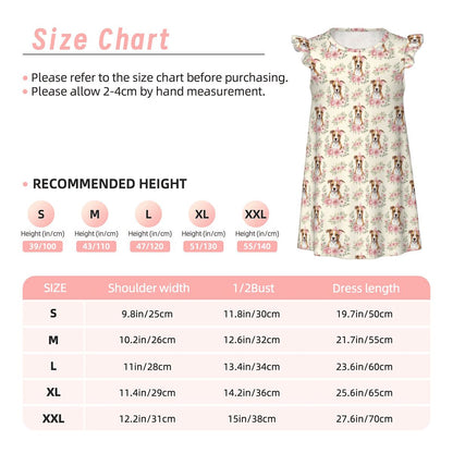 Pitbull Girl's Flutter Sleeve Nightgown