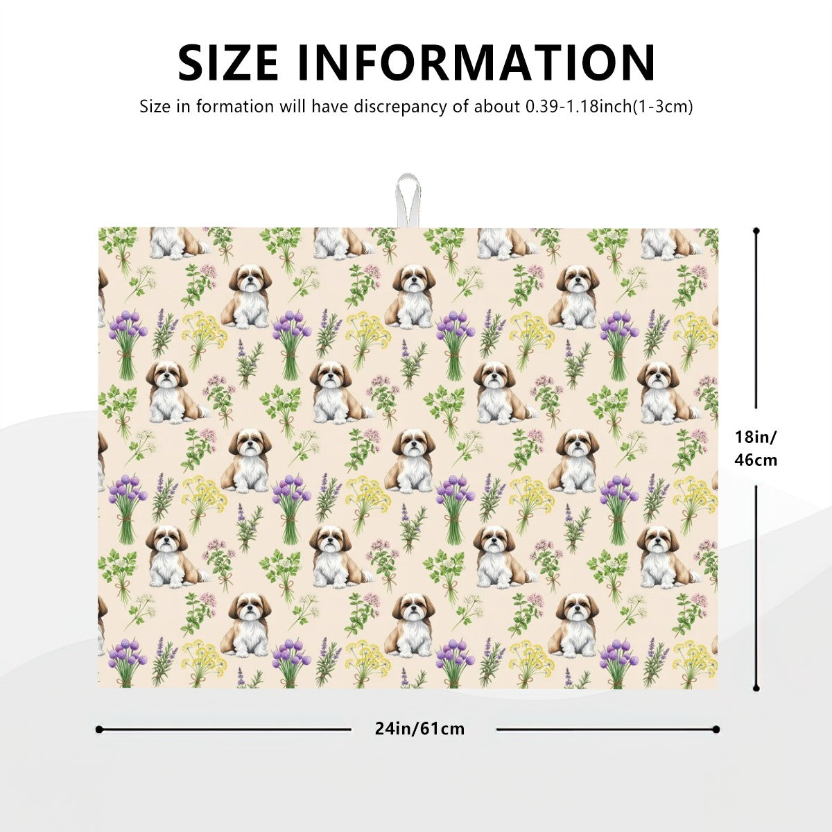 Shih Tzu Large Dish Drying Mat