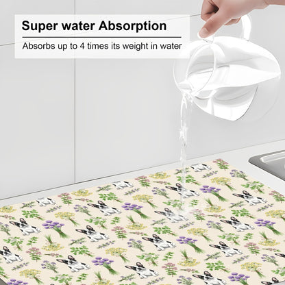 French Bulldog Large Dish Drying Mat