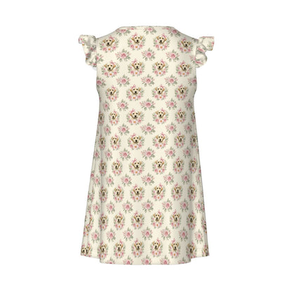 Labrador Retriever Girl's Flutter Sleeve Nightgown