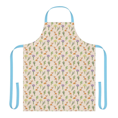 Corgi Dog & Herbs Kitchen Apron