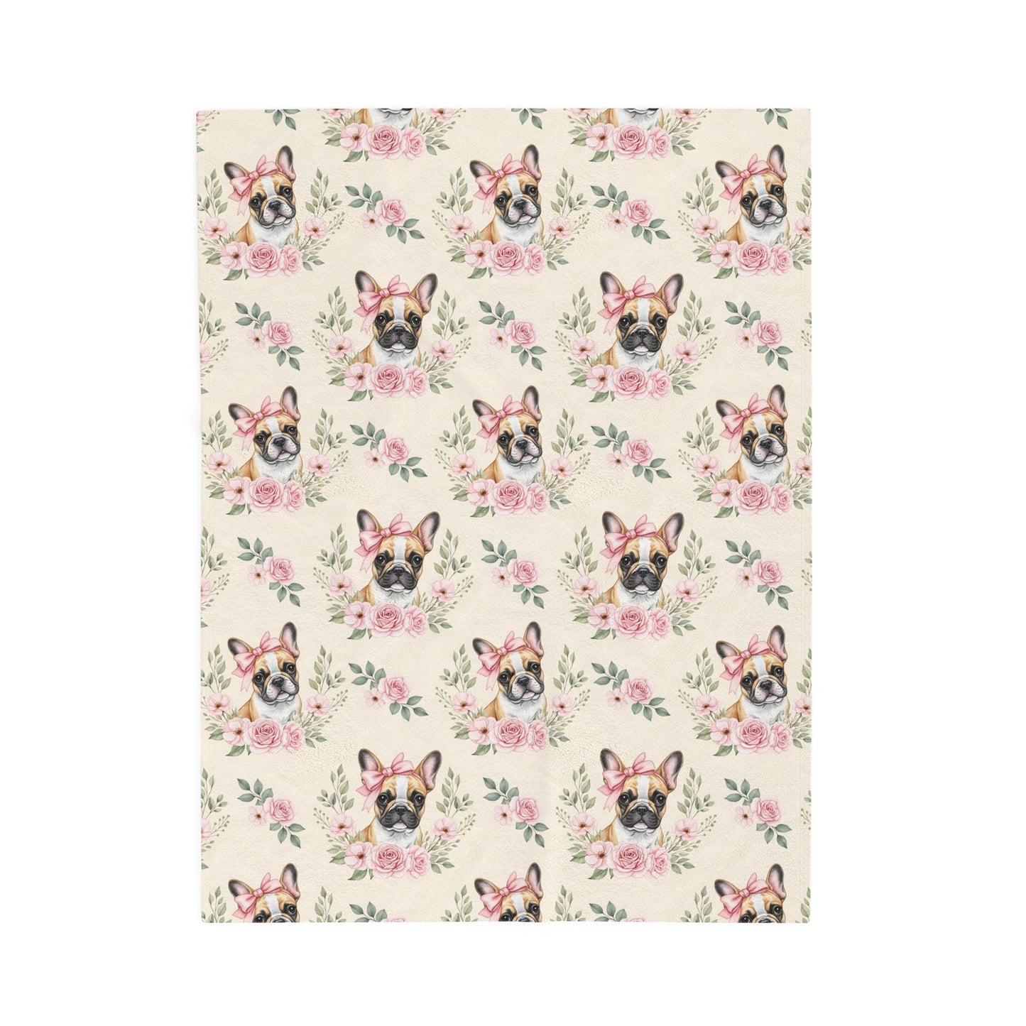 French Bulldog Pink Baby Blanket, Frenchie Dog Baby Shower Baby Girl Newborn Gift Hospital Announcement Blanket Coming Home