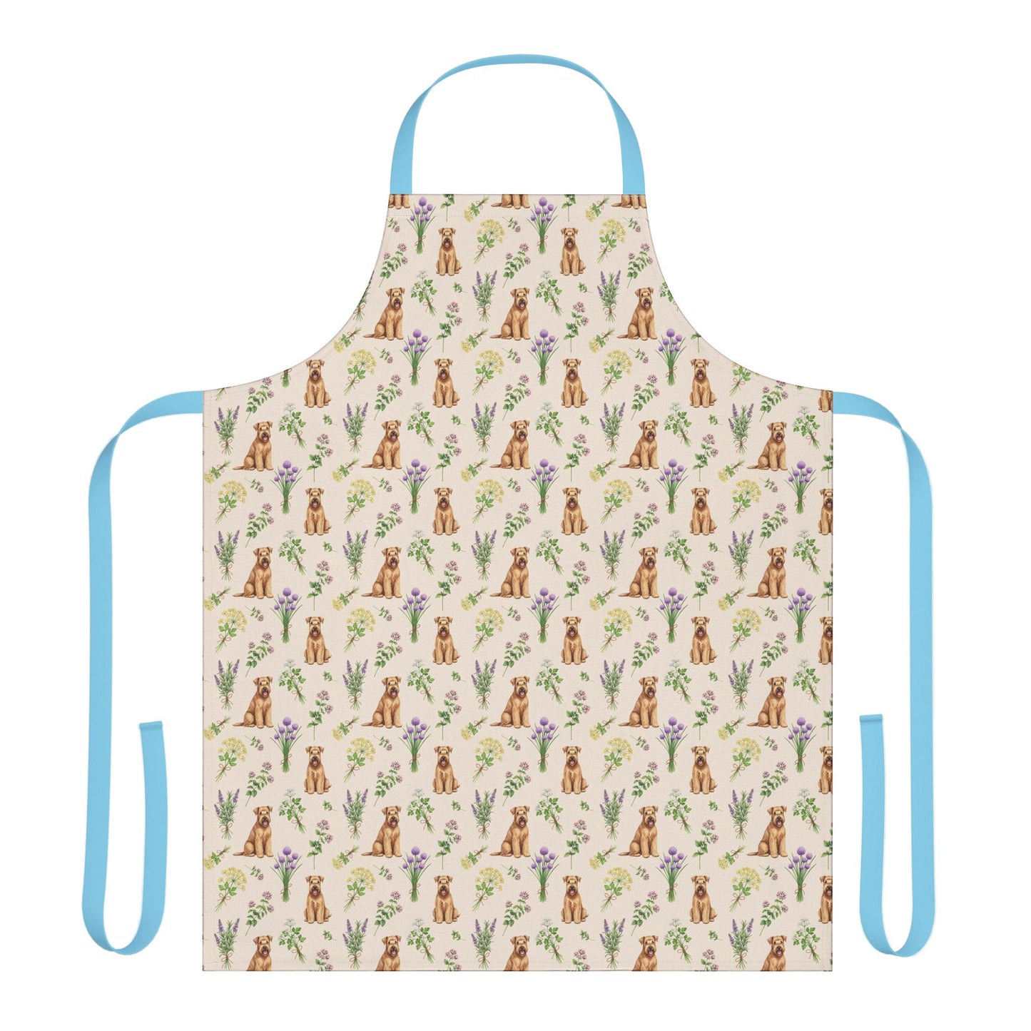Wheaten Terrier Dog & Herbs Kitchen Apron
