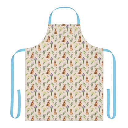 Wheaten Terrier Dog & Herbs Kitchen Apron