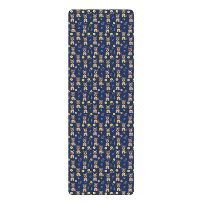 Yorkshire Terrier Dog Floral Yoga Mat – Durable Non-Slip Rubber Surface for Home & Studio Practice