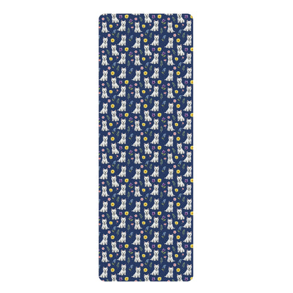 West Highland White Terrier Dog Floral Yoga Mat – Durable Non-Slip Rubber Surface for Home & Studio Practice