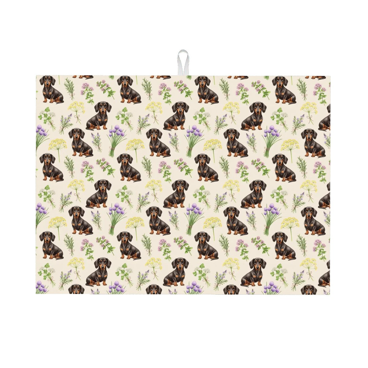 Dachshund Large Dish Drying Mat