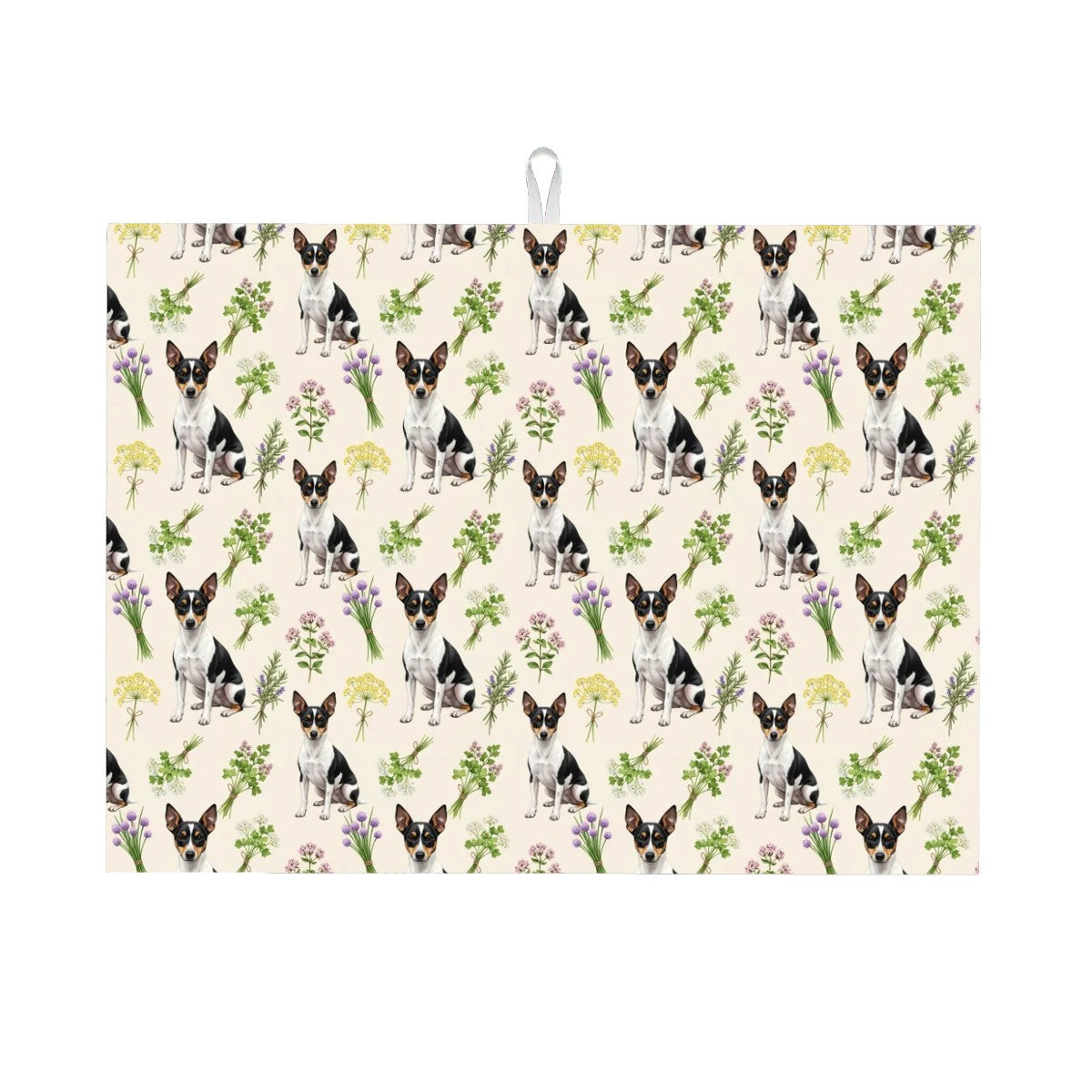 Rat Terrier Large Dish Drying Mat