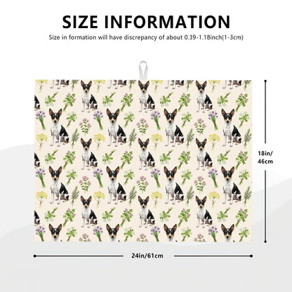 Rat Terrier Large Dish Drying Mat