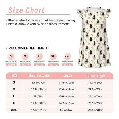 Scottish Terrier Girl's Flutter Sleeve Nightgown