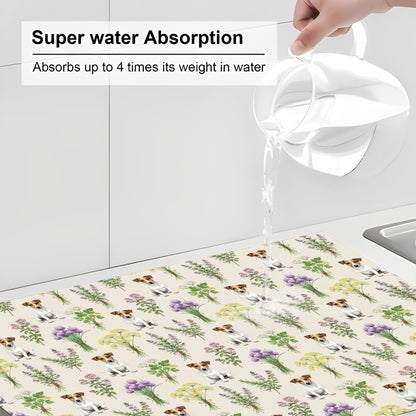 Jack Russell Terrier Large Dish Drying Mat