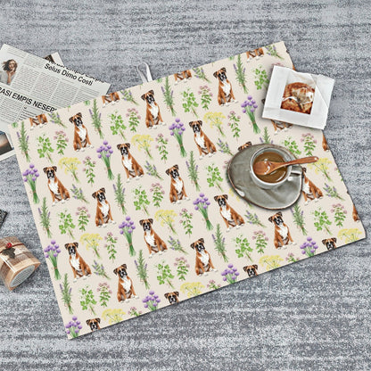 Boxer Dog Large Dish Drying Mat