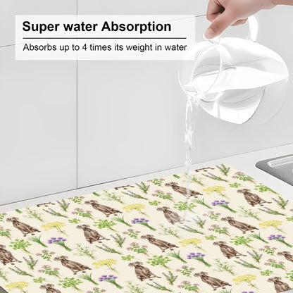 Weimaraner Large Dish Drying Mat