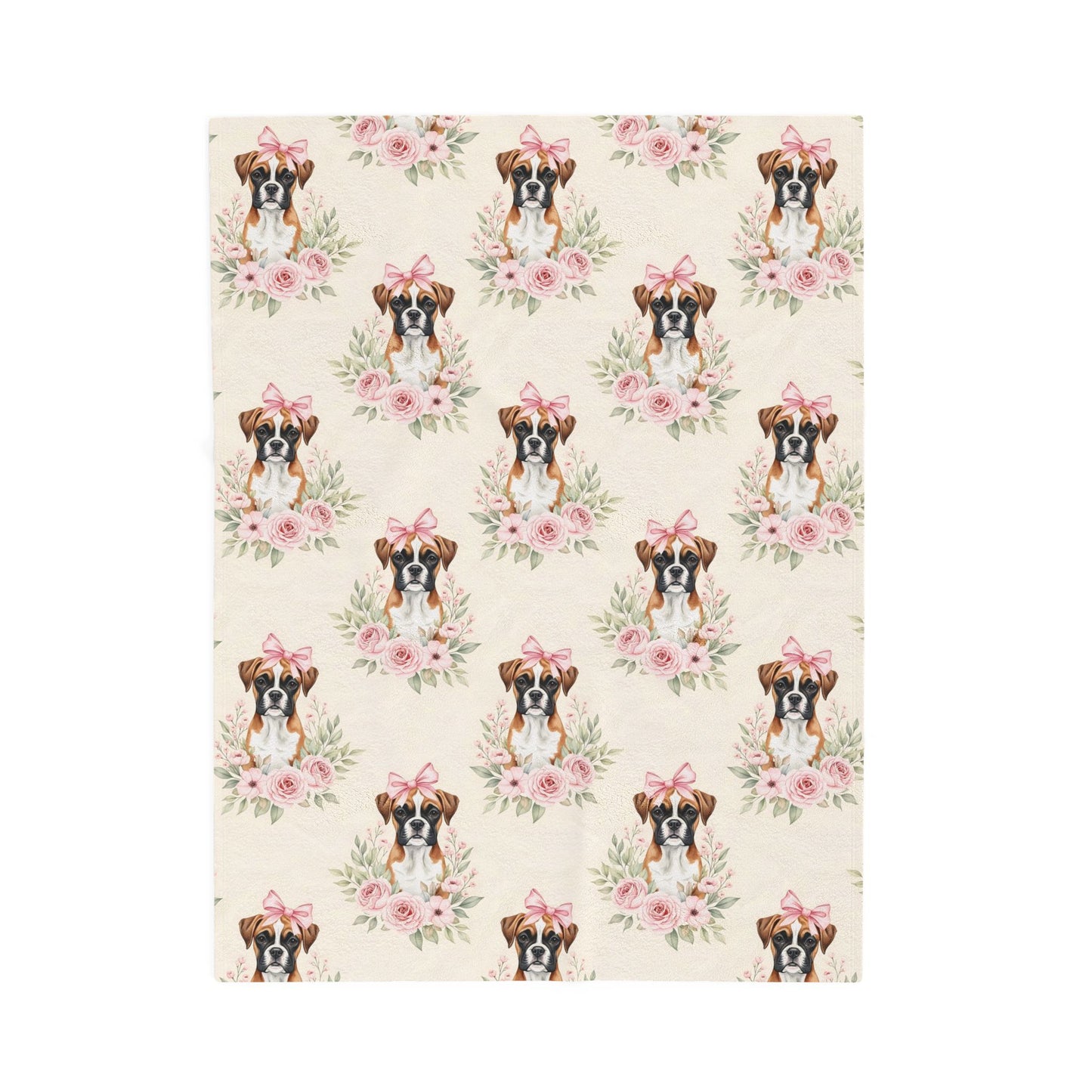 Boxer Pink Baby Blanket, Boxer Dog Baby Shower Baby Girl Newborn Gift Hospital Announcement Blanket Coming Home