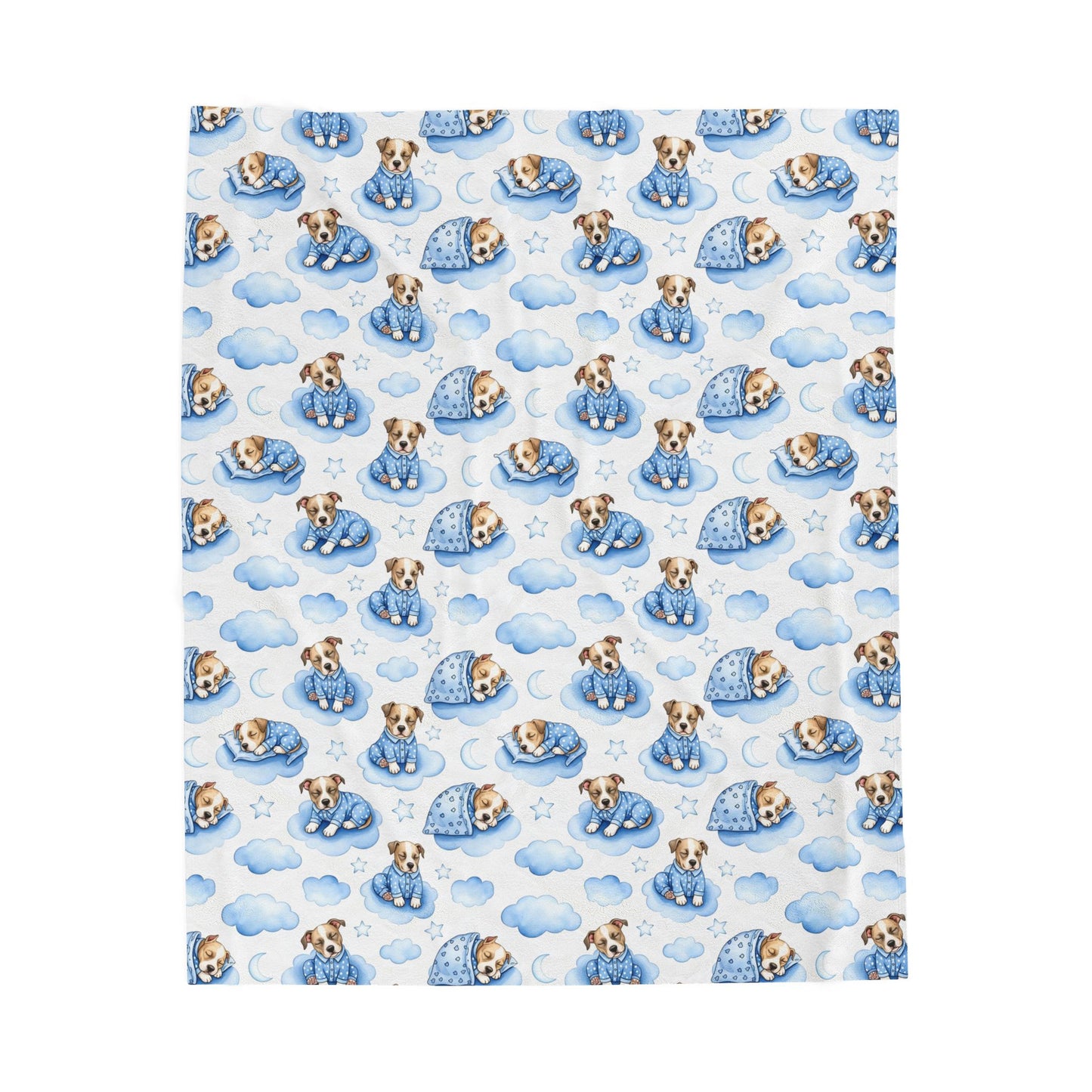 Pitbull Blue Baby Blanket, Pitbull Dog Baby Shower Baby Boy Newborn Gift Hospital Announcement Blanket Coming Home