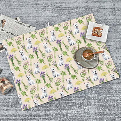 West Highland White Terrier Large Dish Drying Mat