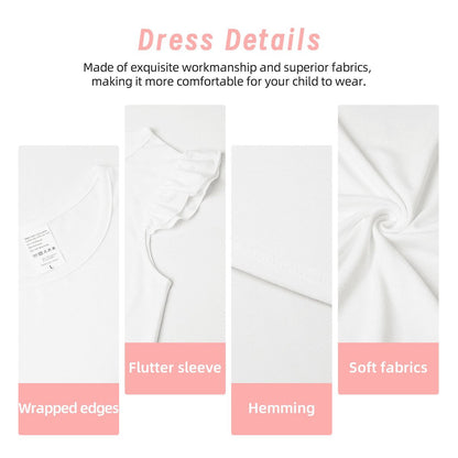 Cavalier King Charles Spaniel Girl's Flutter Sleeve Nightgown