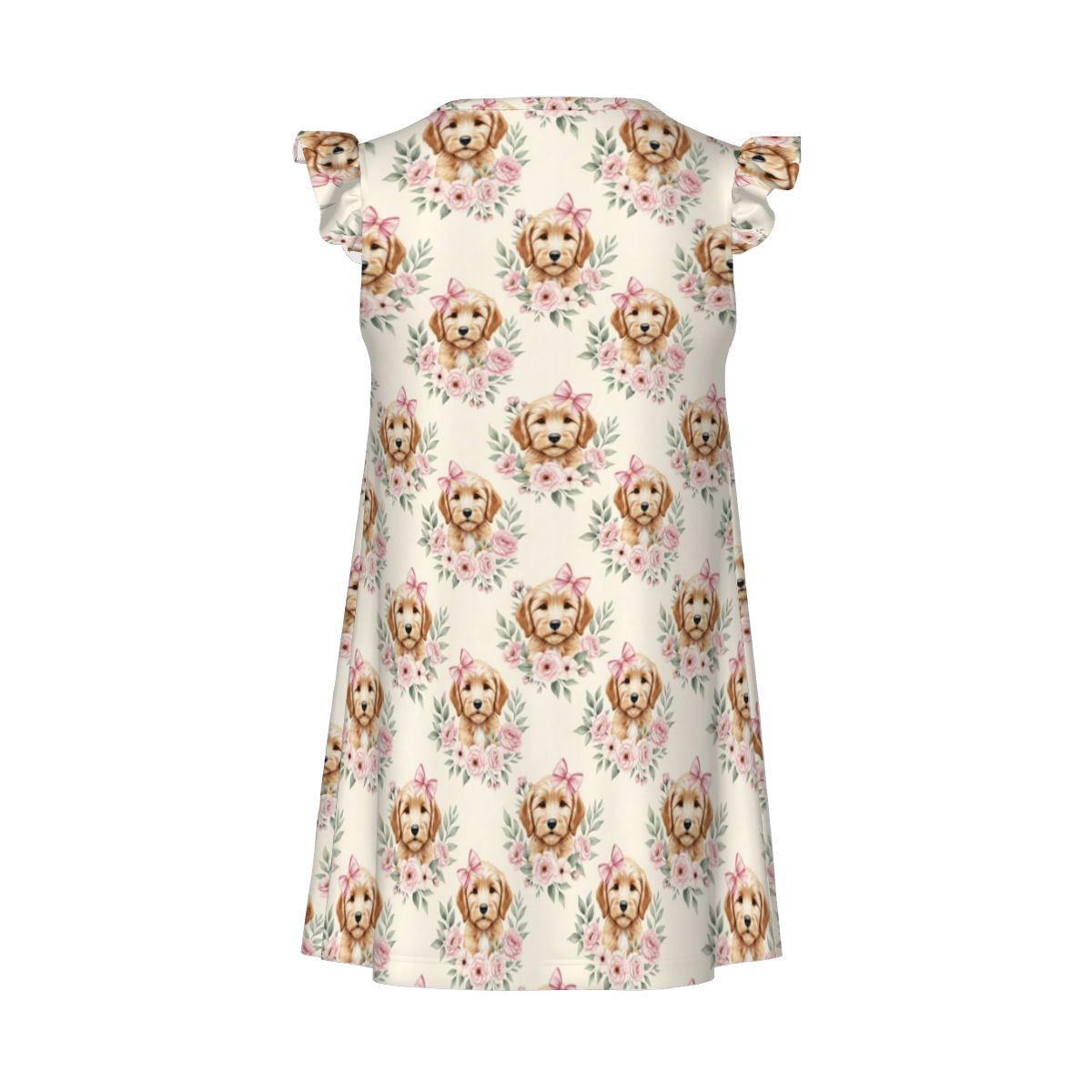 Goldendoodle Girl's Flutter Sleeve Nightgown