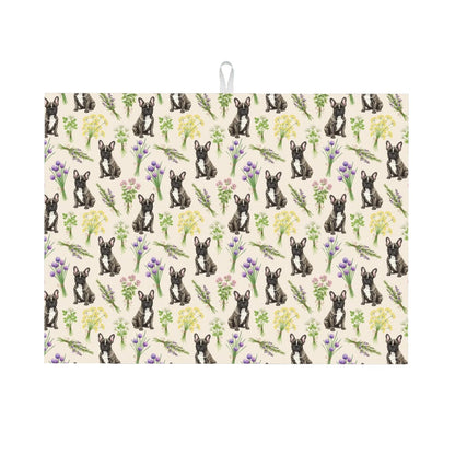 French Bulldog Large Dish Drying Mat