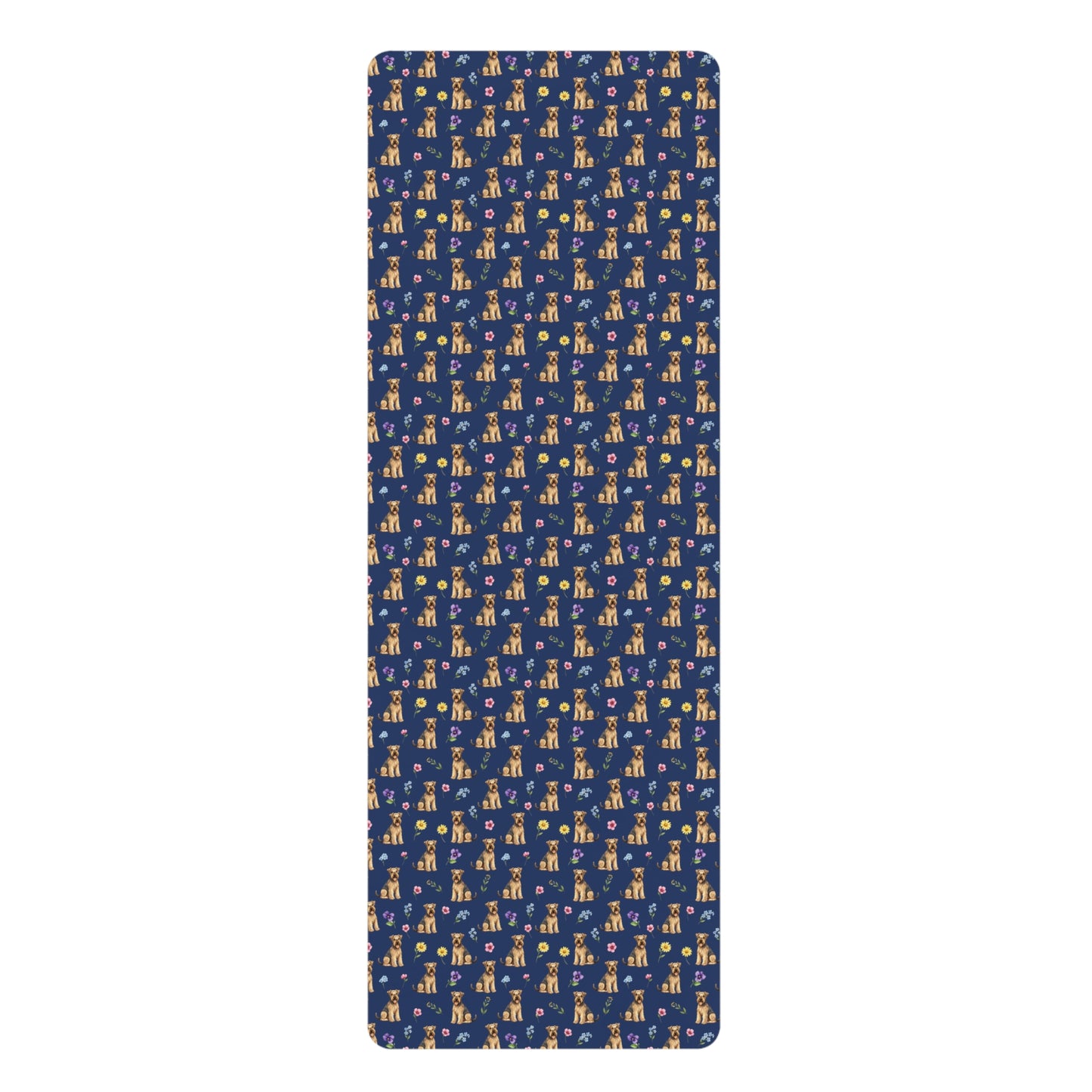 Wheaten Terrier Dog Floral Yoga Mat – Durable Non-Slip Rubber Surface for Home & Studio Practice