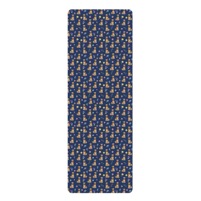 Wheaten Terrier Dog Floral Yoga Mat – Durable Non-Slip Rubber Surface for Home & Studio Practice