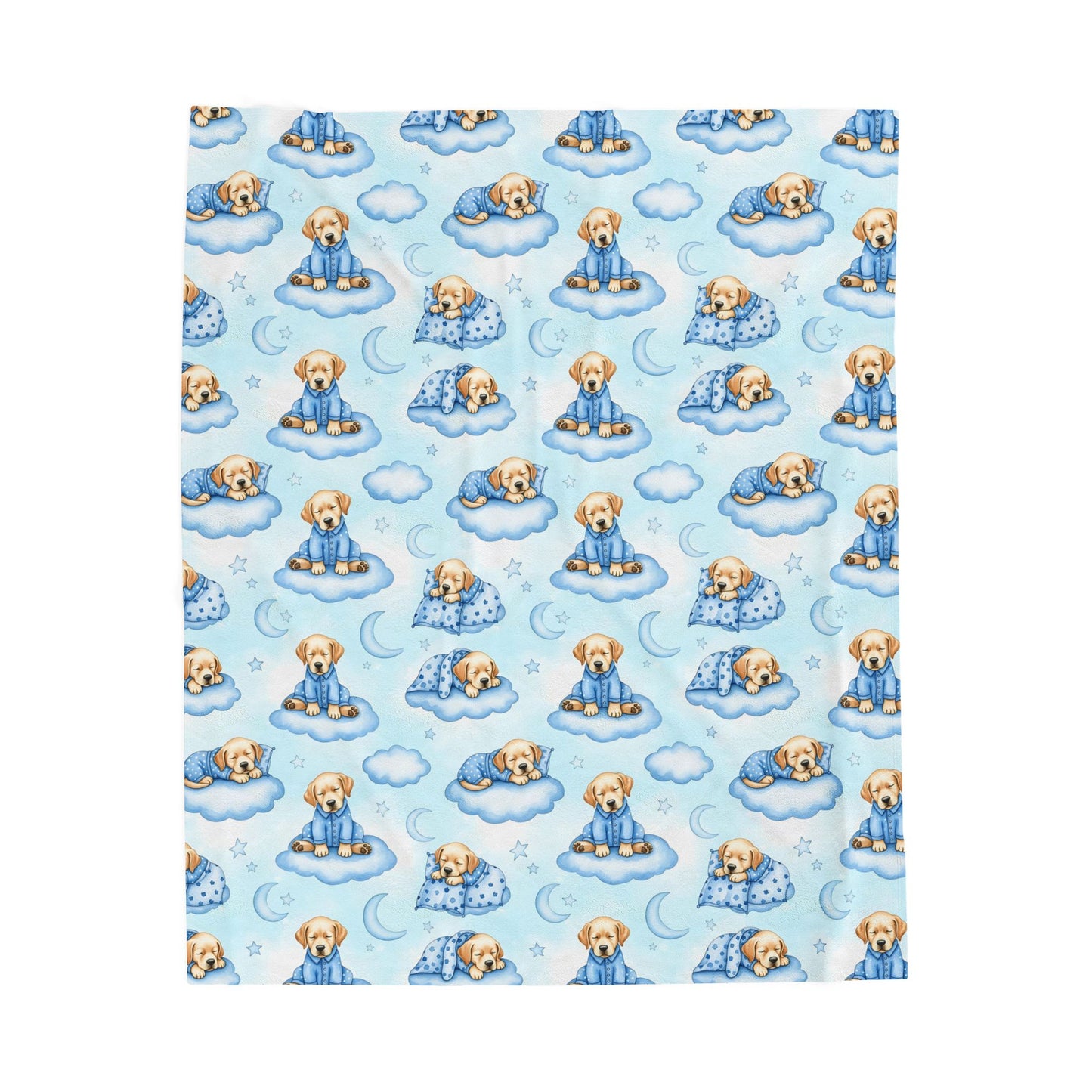 Labrador Retriever Blue Baby Blanket, Lab Dog Baby Shower Baby Boy Newborn Gift Hospital Announcement Blanket Coming Home