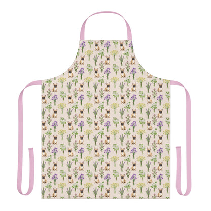 French Bulldog & Herbs Kitchen Apron