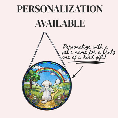 Maltese Rainbow Bridge Stained Glass Suncatcher