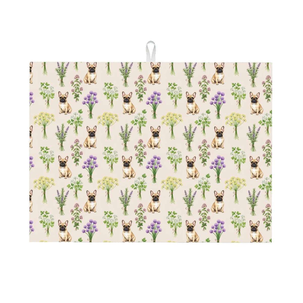 French Bulldog Large Dish Drying Mat