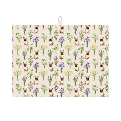 French Bulldog Large Dish Drying Mat