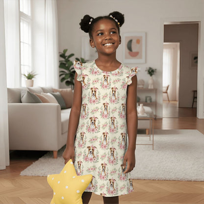 Pitbull Girl's Flutter Sleeve Nightgown