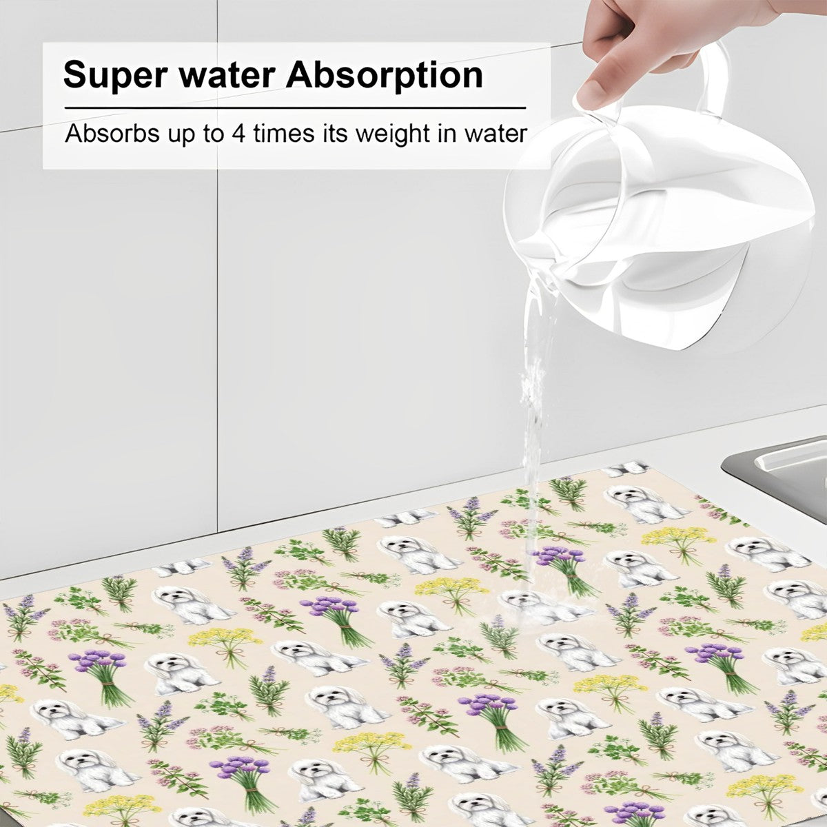 Maltese Large Dish Drying Mat