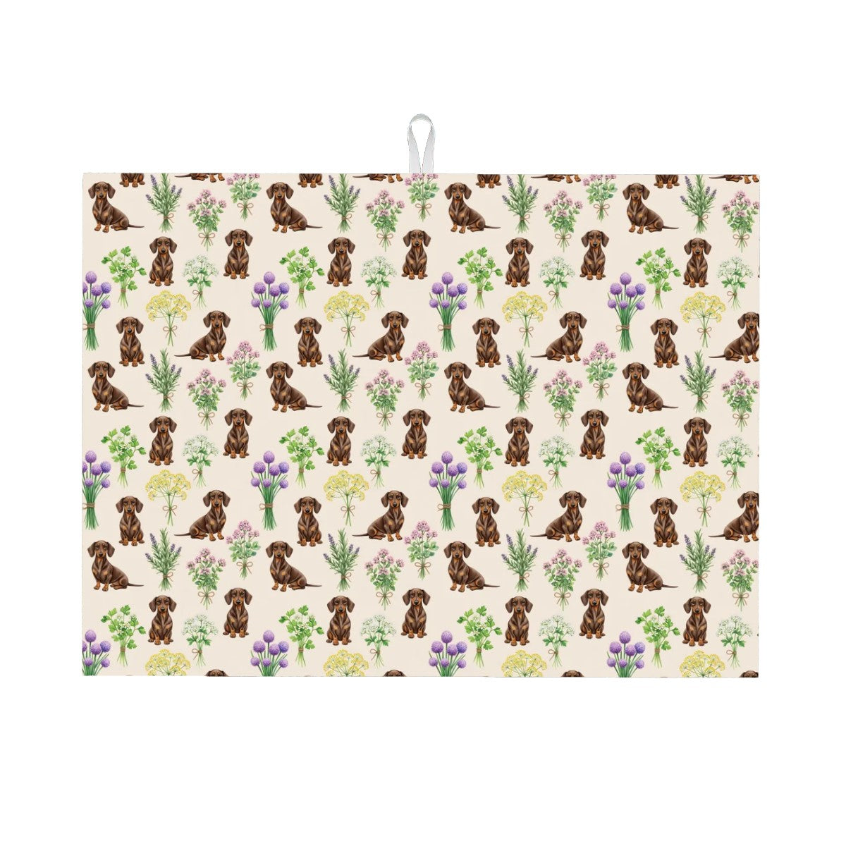 Dachshund Large Dish Drying Mat