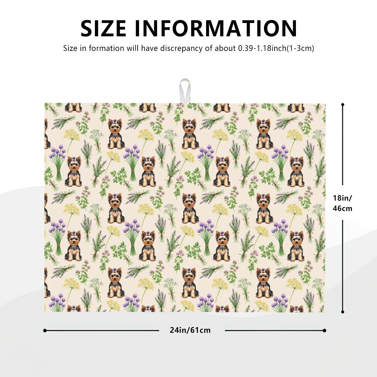 Yorkshire Terrier Large Dish Drying Mat