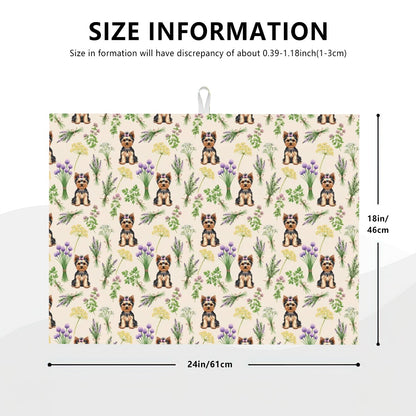 Yorkshire Terrier Large Dish Drying Mat