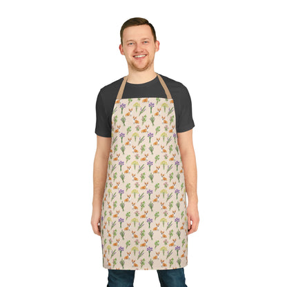 Corgi Dog & Herbs Kitchen Apron