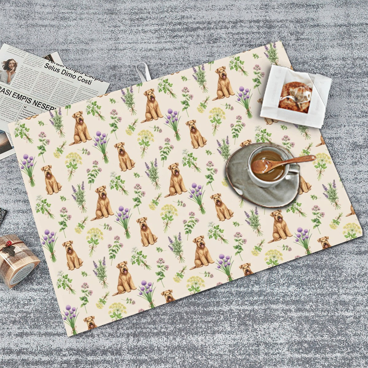 Wheaten Terrier Large Dish Drying Mat