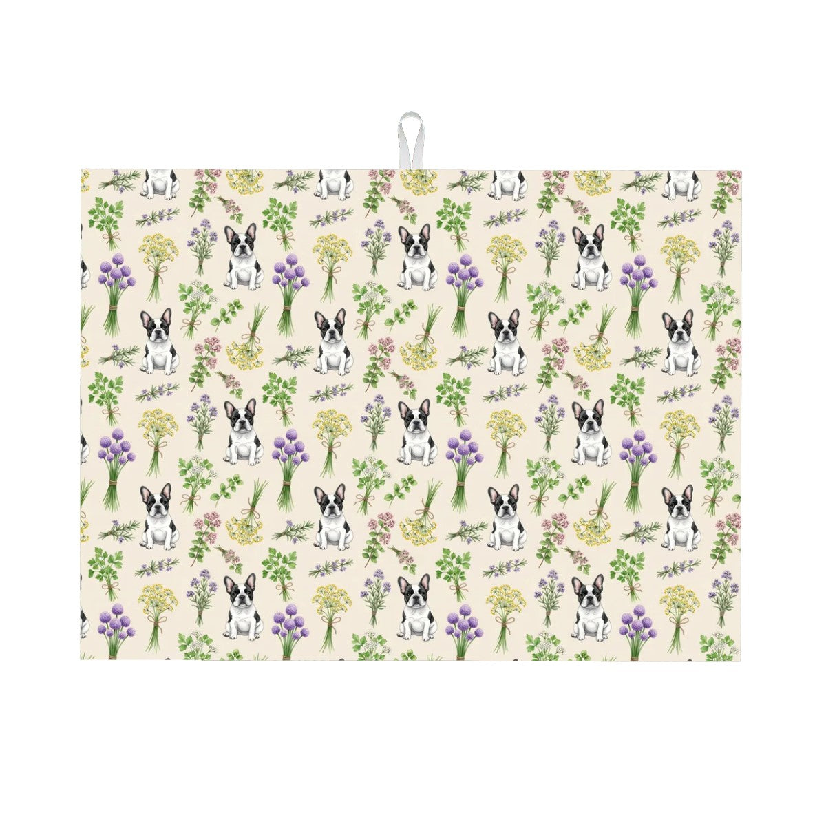 French Bulldog Large Dish Drying Mat