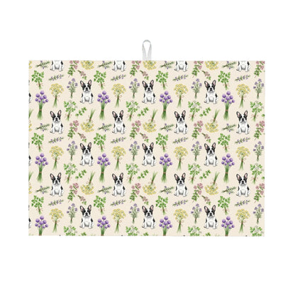 French Bulldog Large Dish Drying Mat