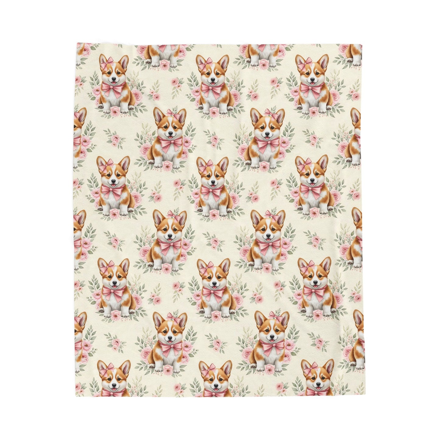 Corgi Pink Baby Blanket, Corgi Dog Baby Shower Baby Girl Newborn Gift Hospital Announcement Blanket Coming Home