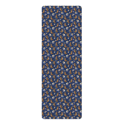 Dachshund Dog Floral Yoga Mat – Durable Non-Slip Rubber Surface for Home & Studio Practice